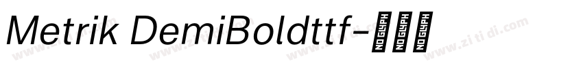 Metrik DemiBoldttf字体转换